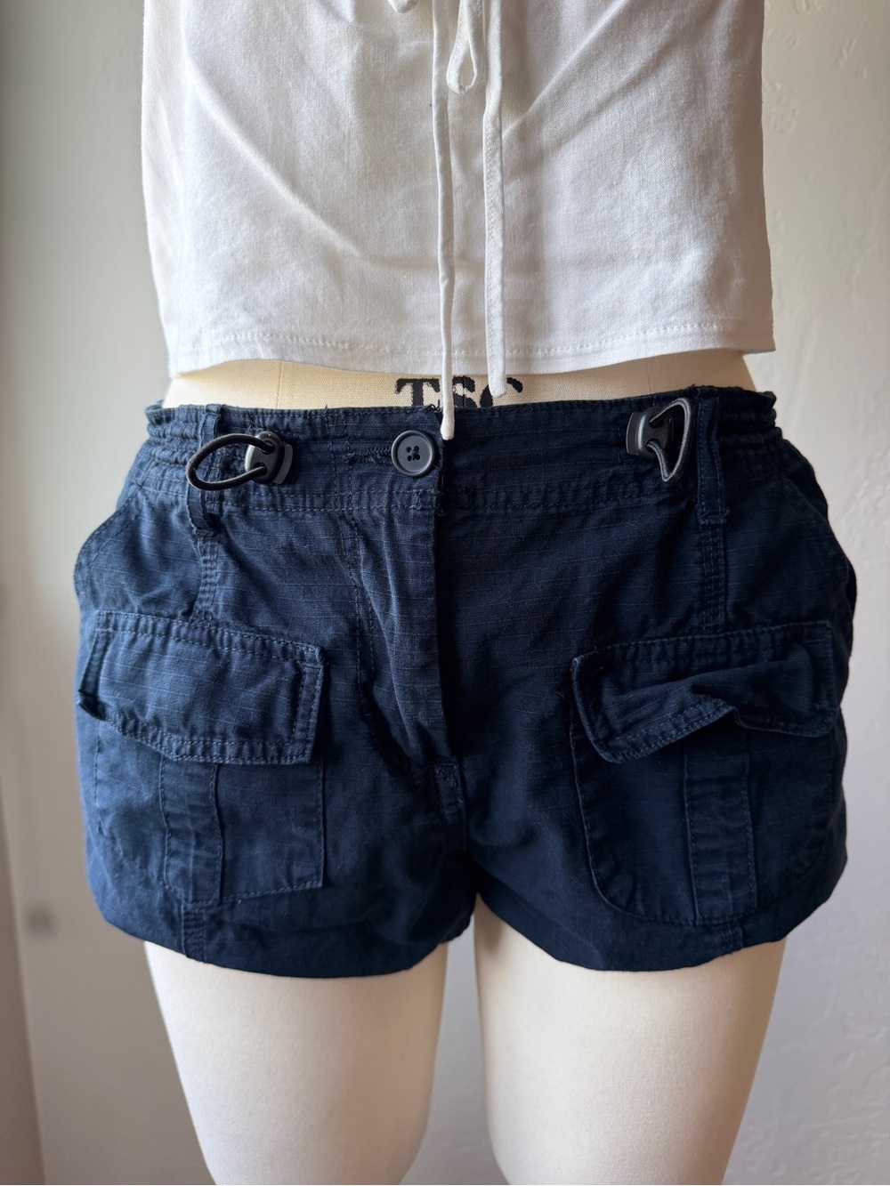 Brandy Melville Navy Utility Cargo Shorts